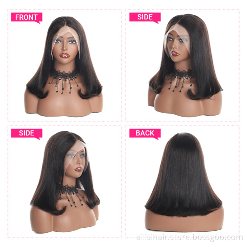 Factory Dropshipping High Quality Bob Wigs Human Hair Lace Front 100% Virgin Human Hair